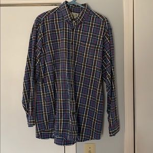 L.L. Bean Flannel Cotton Button Down Shirt